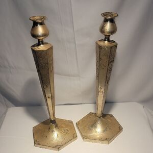 Elegant Silver Candle Holders